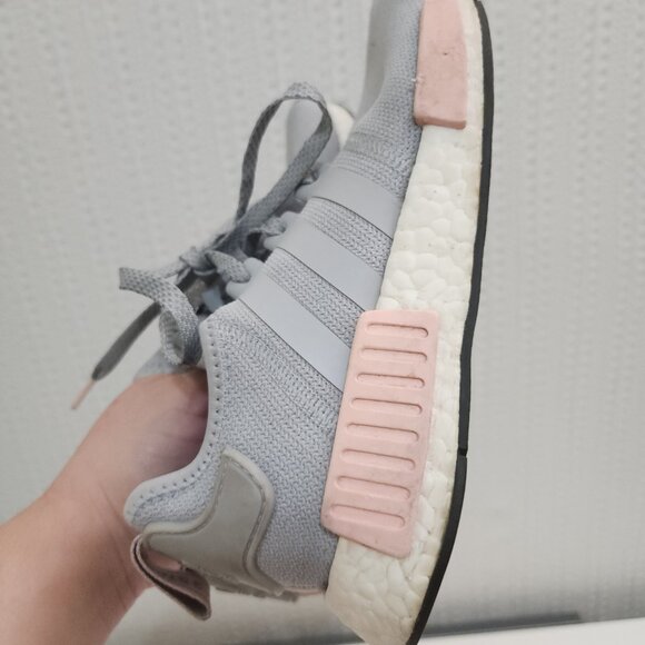 Adidas NMD Boost Woman's Pink and Gray Sneakers Size 8 - Picture 9 of 13